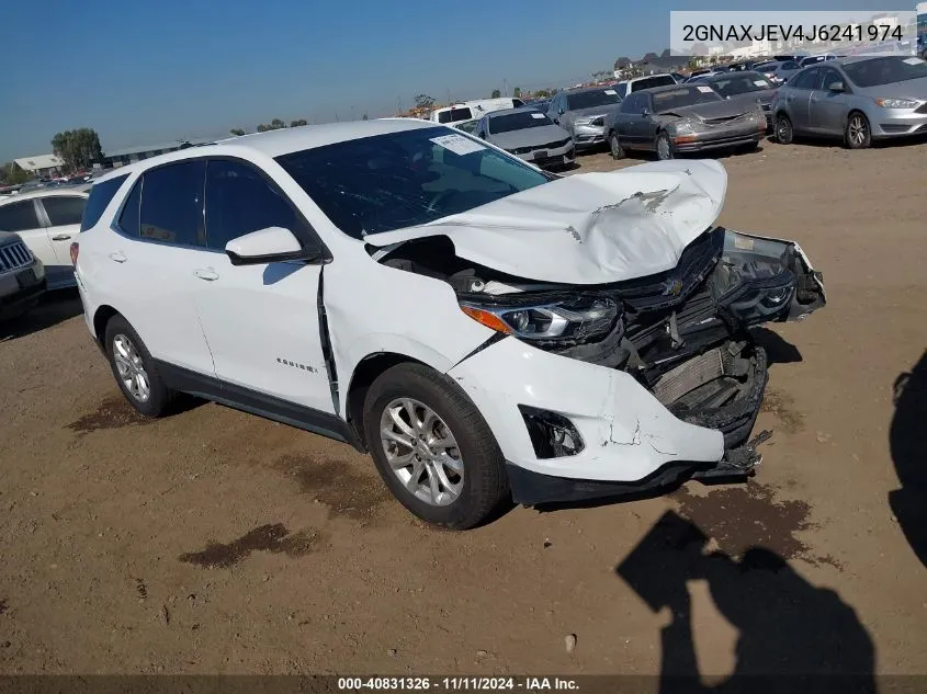 2018 Chevrolet Equinox Lt VIN: 2GNAXJEV4J6241974 Lot: 40831326