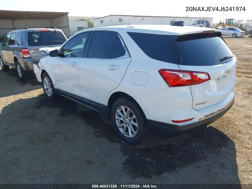 2018 Chevrolet Equinox Lt VIN: 2GNAXJEV4J6241974 Lot: 40831326