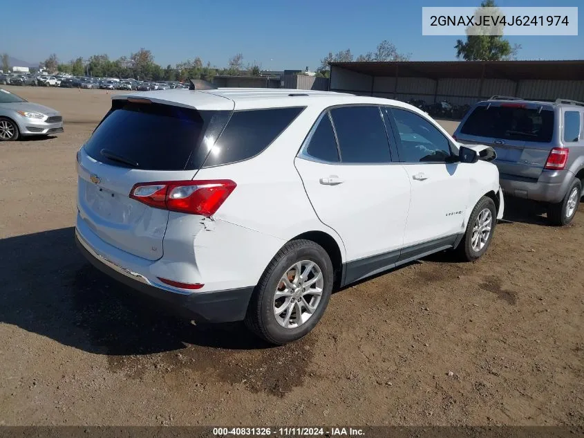 2018 Chevrolet Equinox Lt VIN: 2GNAXJEV4J6241974 Lot: 40831326