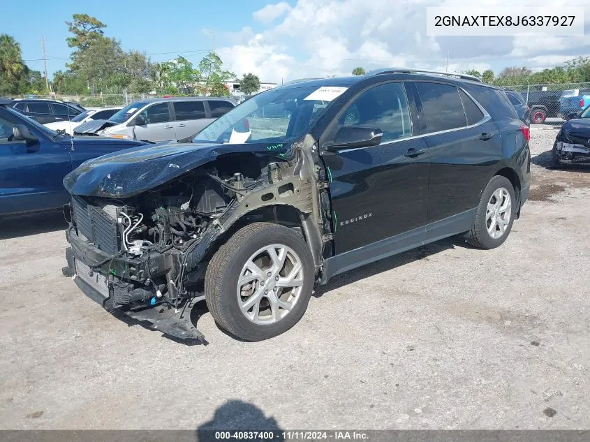 2018 Chevrolet Equinox Lt VIN: 2GNAXTEX8J6337927 Lot: 40837400