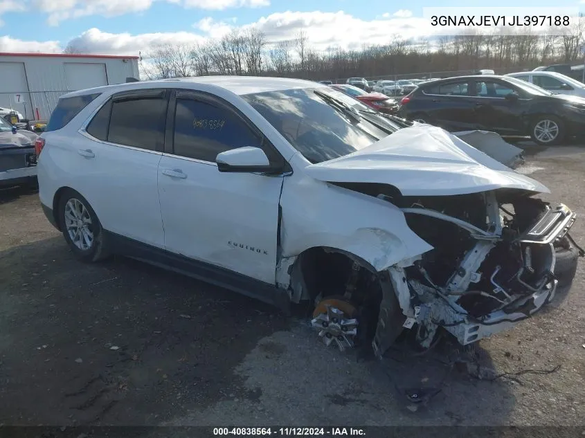 2018 Chevrolet Equinox Lt VIN: 3GNAXJEV1JL397188 Lot: 40838564