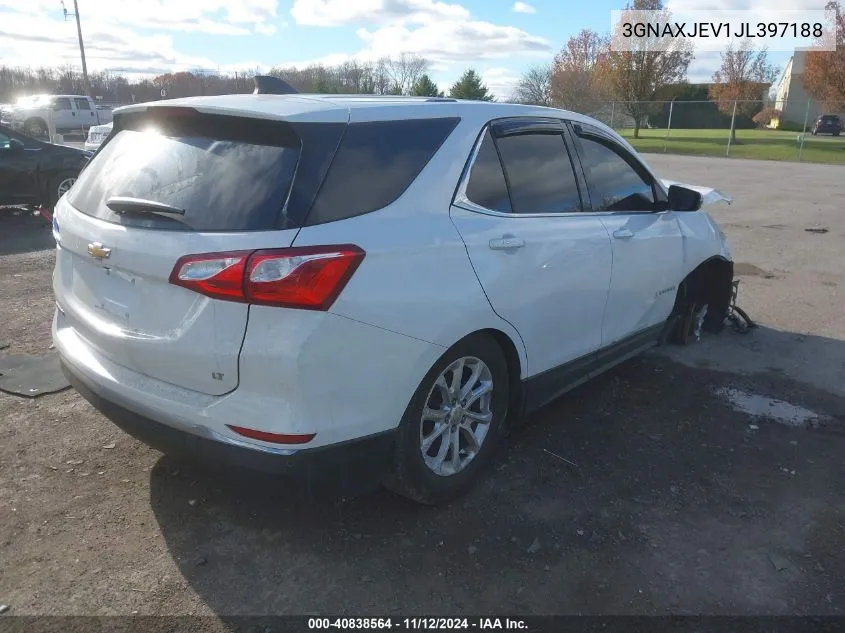 2018 Chevrolet Equinox Lt VIN: 3GNAXJEV1JL397188 Lot: 40838564