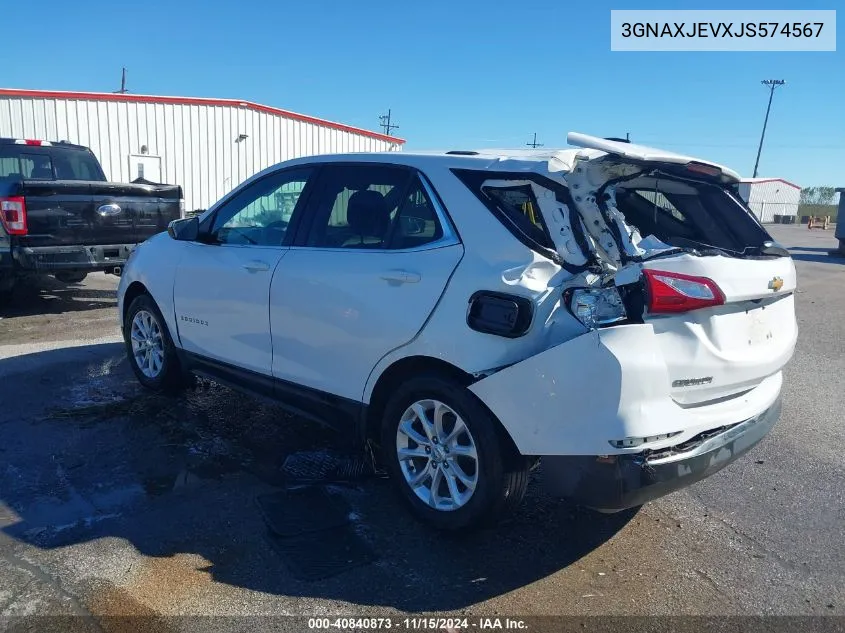 2018 Chevrolet Equinox Lt VIN: 3GNAXJEVXJS574567 Lot: 40840873