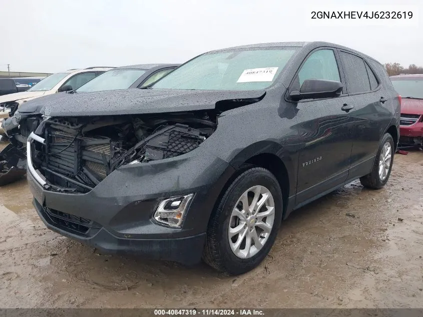 2018 Chevrolet Equinox Ls VIN: 2GNAXHEV4J6232619 Lot: 40847319