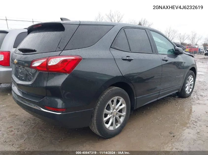 2018 Chevrolet Equinox Ls VIN: 2GNAXHEV4J6232619 Lot: 40847319