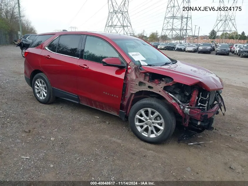 2018 Chevrolet Equinox Lt VIN: 2GNAXJEV6J6324175 Lot: 40848617