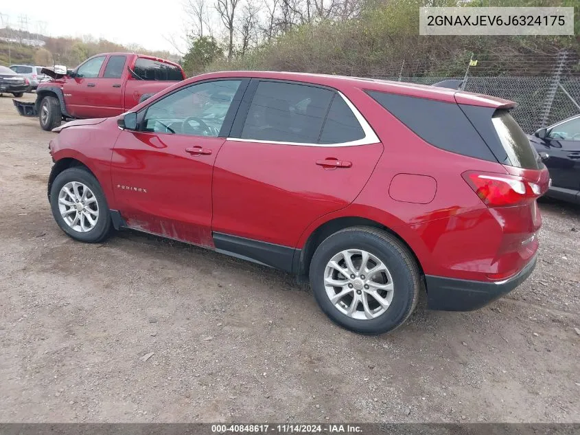 2018 Chevrolet Equinox Lt VIN: 2GNAXJEV6J6324175 Lot: 40848617