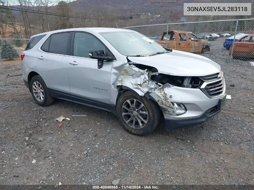 2018 Chevrolet Equinox Lt VIN: 3GNAXSEV5JL283118 Lot: 40848865