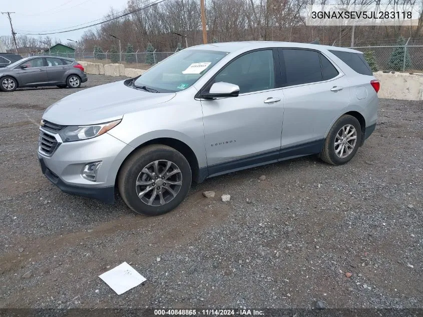 2018 Chevrolet Equinox Lt VIN: 3GNAXSEV5JL283118 Lot: 40848865