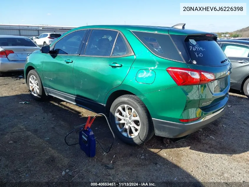 2018 Chevrolet Equinox Ls VIN: 2GNAXHEV6J6226398 Lot: 40853457