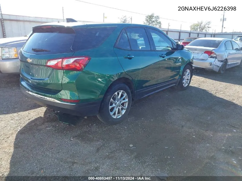 2018 Chevrolet Equinox Ls VIN: 2GNAXHEV6J6226398 Lot: 40853457