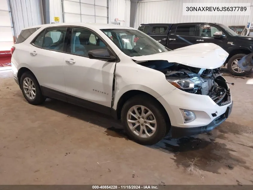 2018 Chevrolet Equinox Ls VIN: 3GNAXREV6JS637789 Lot: 40854228