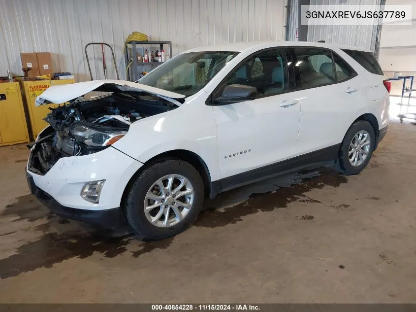 2018 Chevrolet Equinox Ls VIN: 3GNAXREV6JS637789 Lot: 40854228