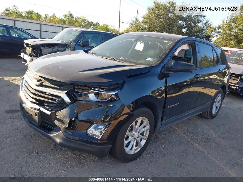 2018 Chevrolet Equinox Ls VIN: 2GNAXHEV4J6169523 Lot: 40861414