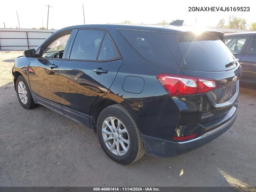 2018 Chevrolet Equinox Ls VIN: 2GNAXHEV4J6169523 Lot: 40861414