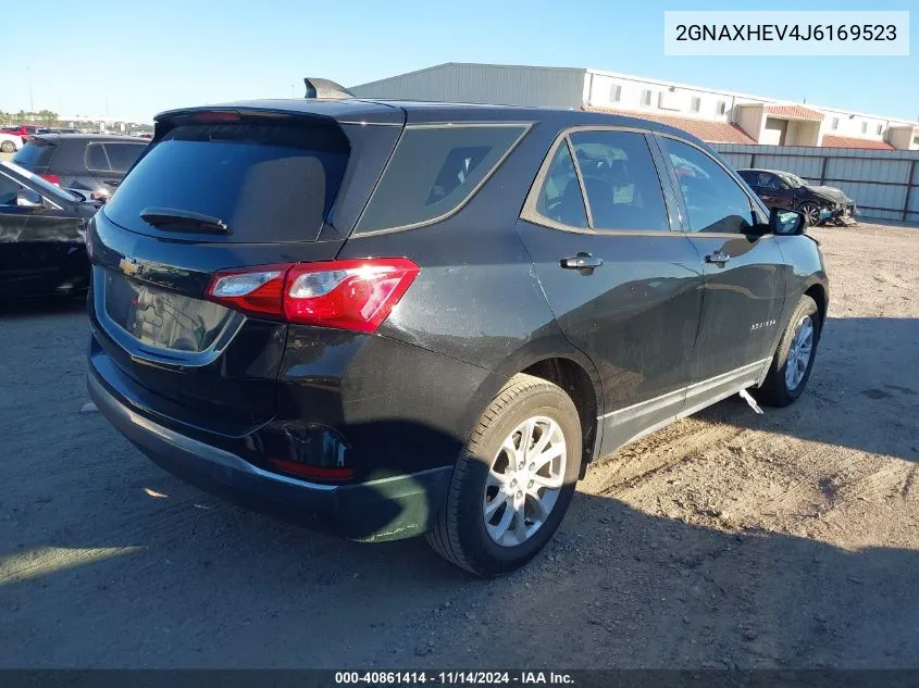 2018 Chevrolet Equinox Ls VIN: 2GNAXHEV4J6169523 Lot: 40861414