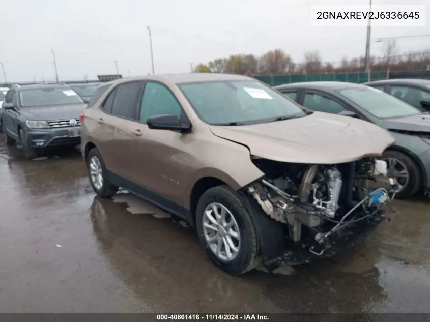 2018 Chevrolet Equinox Ls VIN: 2GNAXREV2J6336645 Lot: 40861416