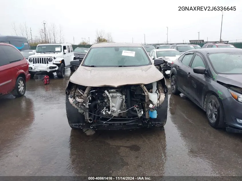 2018 Chevrolet Equinox Ls VIN: 2GNAXREV2J6336645 Lot: 40861416