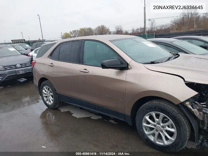 2018 Chevrolet Equinox Ls VIN: 2GNAXREV2J6336645 Lot: 40861416