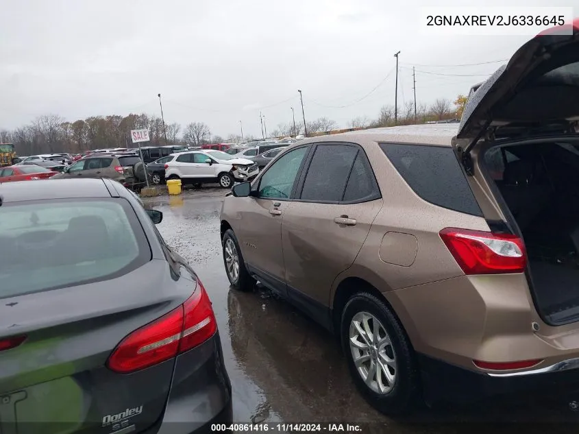 2018 Chevrolet Equinox Ls VIN: 2GNAXREV2J6336645 Lot: 40861416