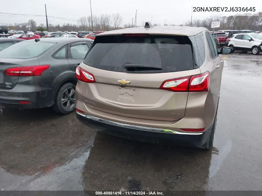 2018 Chevrolet Equinox Ls VIN: 2GNAXREV2J6336645 Lot: 40861416