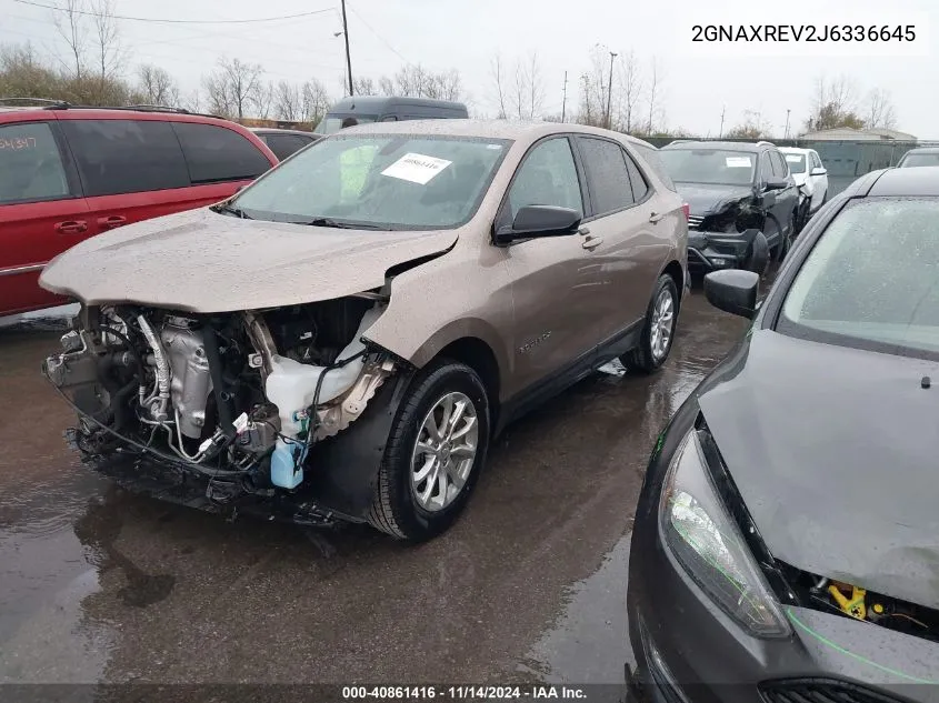 2018 Chevrolet Equinox Ls VIN: 2GNAXREV2J6336645 Lot: 40861416