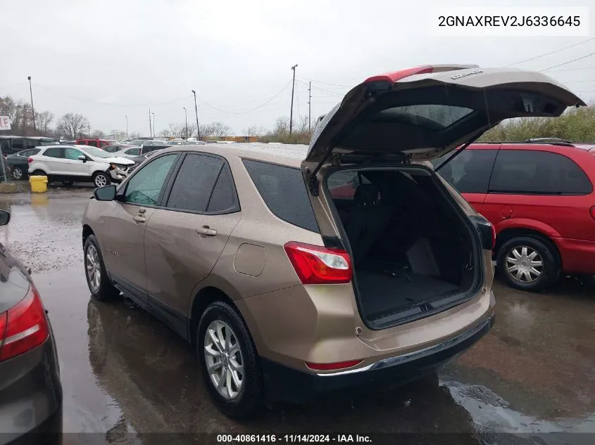 2018 Chevrolet Equinox Ls VIN: 2GNAXREV2J6336645 Lot: 40861416