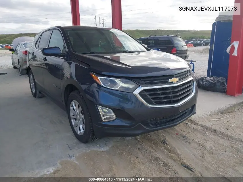 2018 Chevrolet Equinox Lt VIN: 3GNAXJEVXJL117073 Lot: 40864510