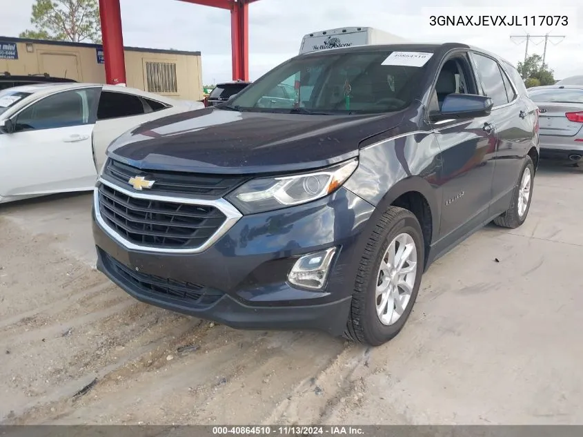 2018 Chevrolet Equinox Lt VIN: 3GNAXJEVXJL117073 Lot: 40864510