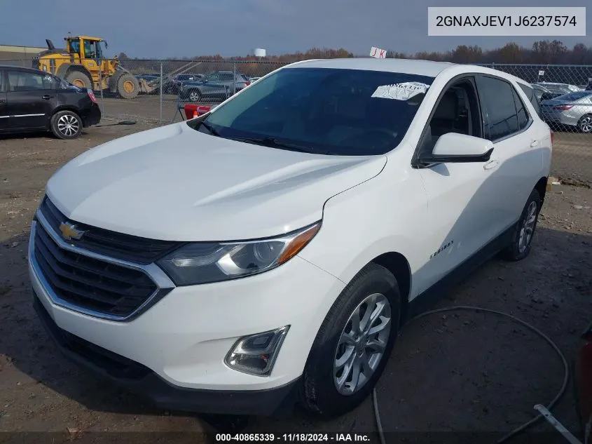 2018 Chevrolet Equinox Lt VIN: 2GNAXJEV1J6237574 Lot: 40865339