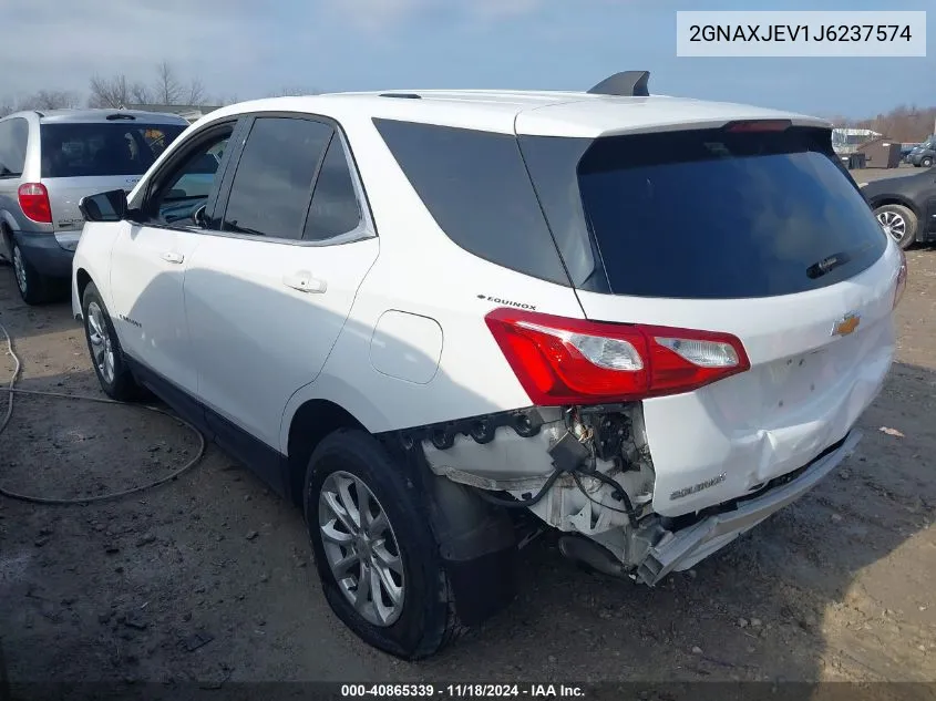 2018 Chevrolet Equinox Lt VIN: 2GNAXJEV1J6237574 Lot: 40865339