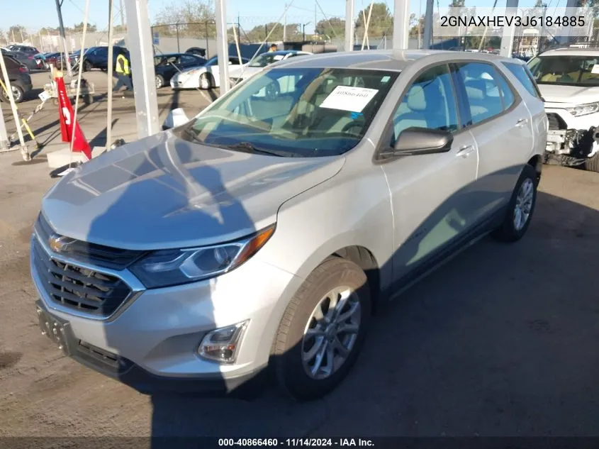 2018 Chevrolet Equinox Ls VIN: 2GNAXHEV3J6184885 Lot: 40866460