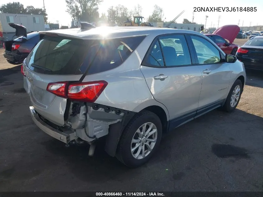 2018 Chevrolet Equinox Ls VIN: 2GNAXHEV3J6184885 Lot: 40866460