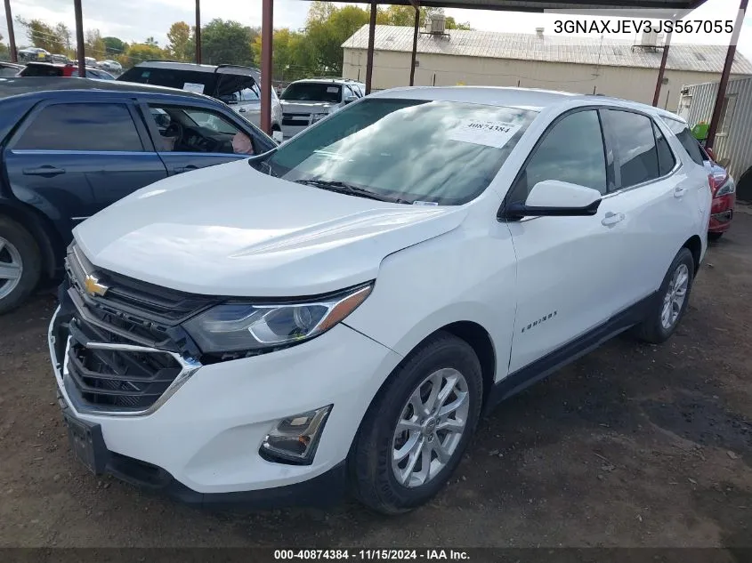 2018 Chevrolet Equinox Lt VIN: 3GNAXJEV3JS567055 Lot: 40874384