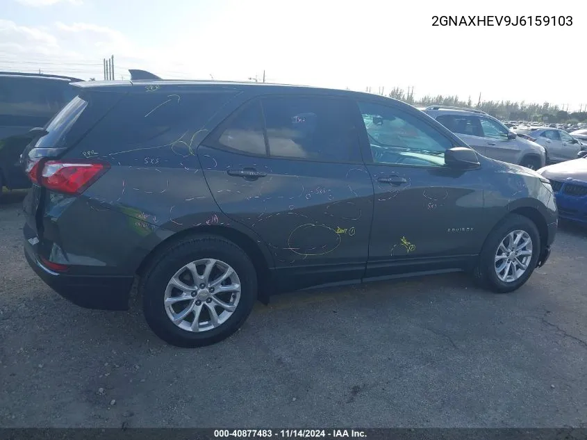 2018 Chevrolet Equinox Ls VIN: 2GNAXHEV9J6159103 Lot: 40877483