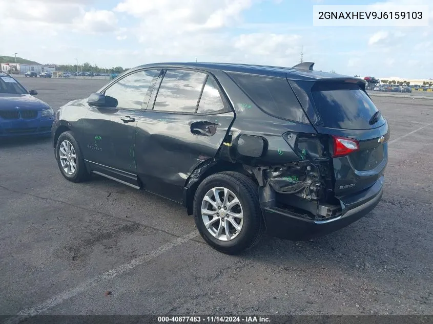 2018 Chevrolet Equinox Ls VIN: 2GNAXHEV9J6159103 Lot: 40877483