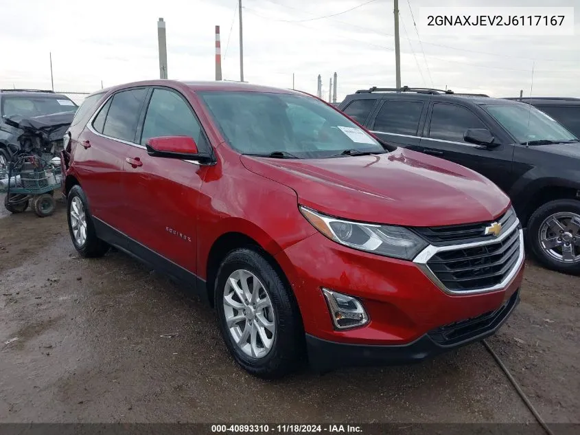 2018 Chevrolet Equinox Lt VIN: 2GNAXJEV2J6117167 Lot: 40893310