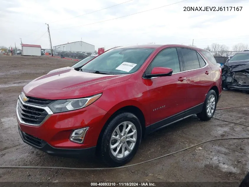 2018 Chevrolet Equinox Lt VIN: 2GNAXJEV2J6117167 Lot: 40893310