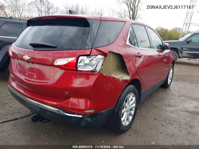 2018 Chevrolet Equinox Lt VIN: 2GNAXJEV2J6117167 Lot: 40893310