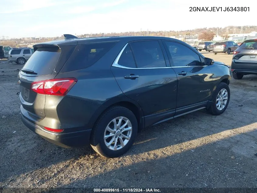 2018 Chevrolet Equinox Lt VIN: 2GNAXJEV1J6343801 Lot: 40899615