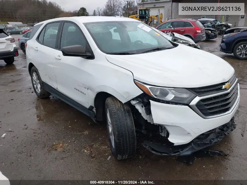 2018 Chevrolet Equinox Ls VIN: 3GNAXREV2JS621136 Lot: 40918304