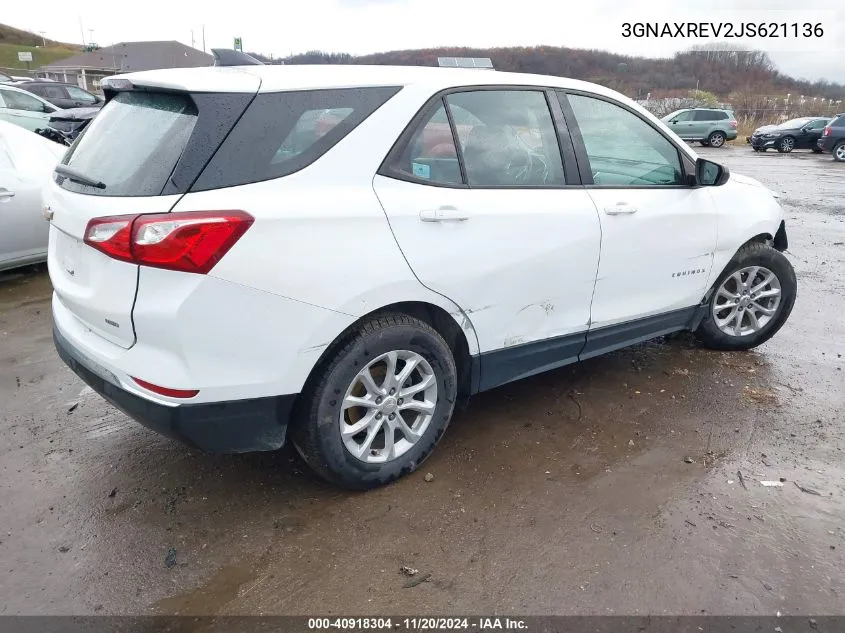 2018 Chevrolet Equinox Ls VIN: 3GNAXREV2JS621136 Lot: 40918304