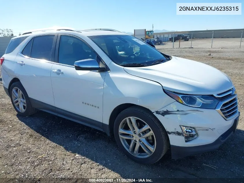 2018 Chevrolet Equinox Premier VIN: 2GNAXNEXXJ6235315 Lot: 40923083