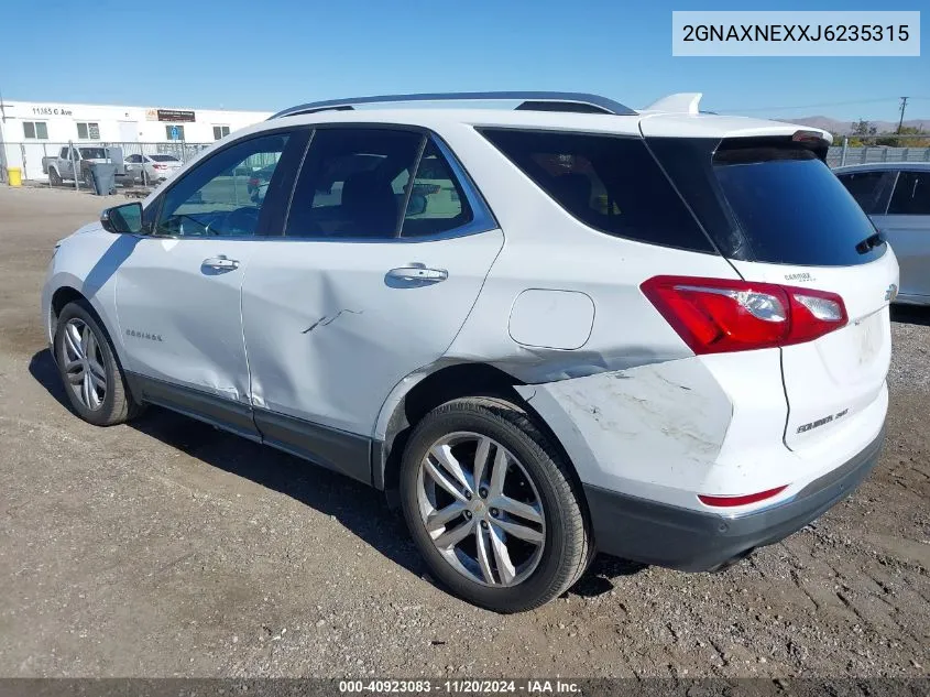 2018 Chevrolet Equinox Premier VIN: 2GNAXNEXXJ6235315 Lot: 40923083