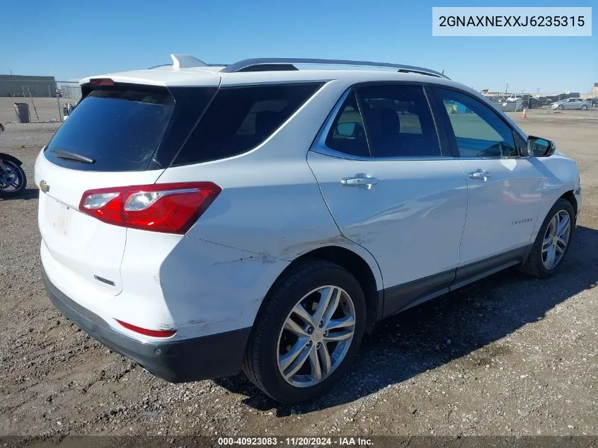 2018 Chevrolet Equinox Premier VIN: 2GNAXNEXXJ6235315 Lot: 40923083