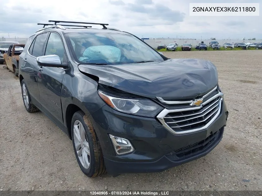 2GNAXYEX3K6211800 2019 Chevrolet Equinox