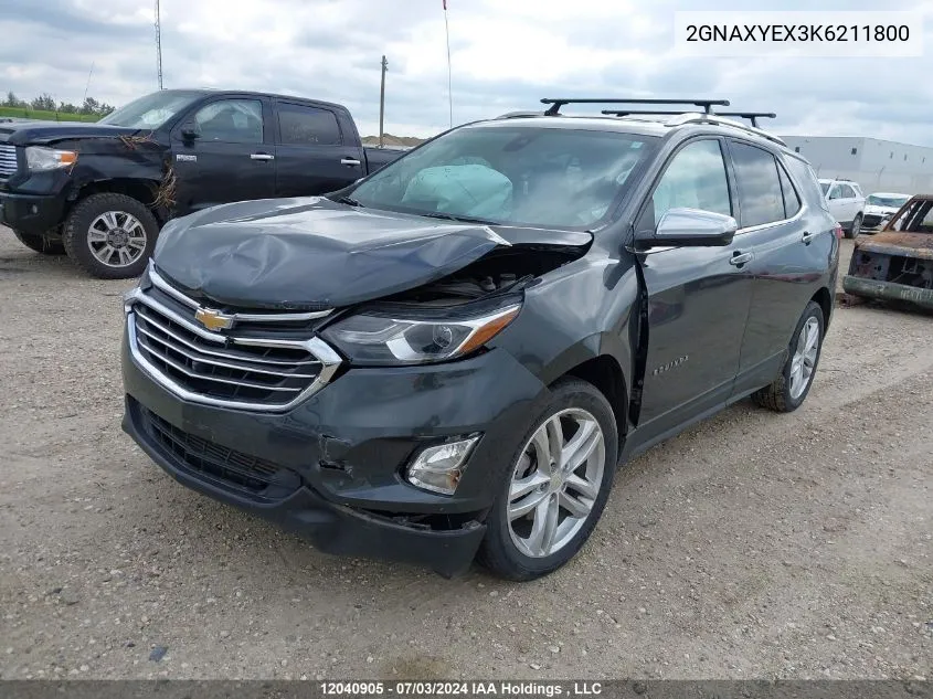 2GNAXYEX3K6211800 2019 Chevrolet Equinox