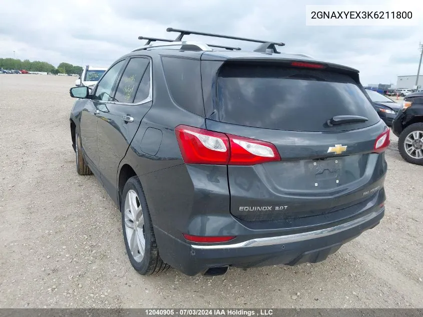 2GNAXYEX3K6211800 2019 Chevrolet Equinox