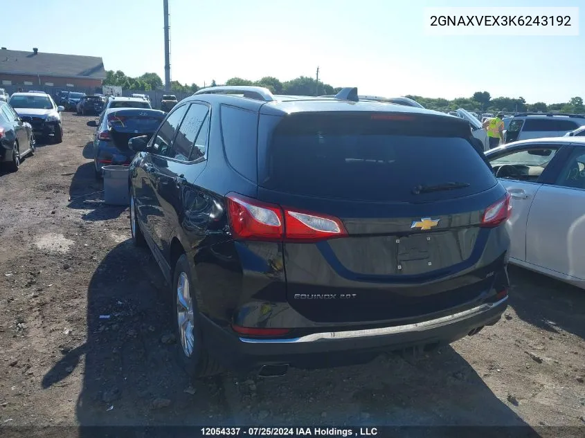 2GNAXVEX3K6243192 2019 Chevrolet Equinox Lt