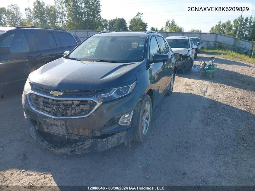 2GNAXVEX8K6209829 2019 Chevrolet Equinox